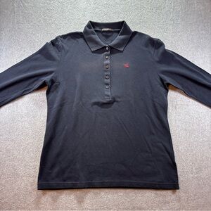 Mobaco Cottons Men's size Small Long Sleeve Polo Black